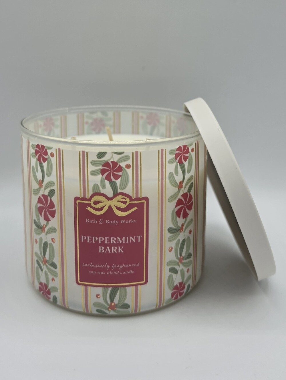 Bath and Body Works Peppermint Bark 3 Wick Candle